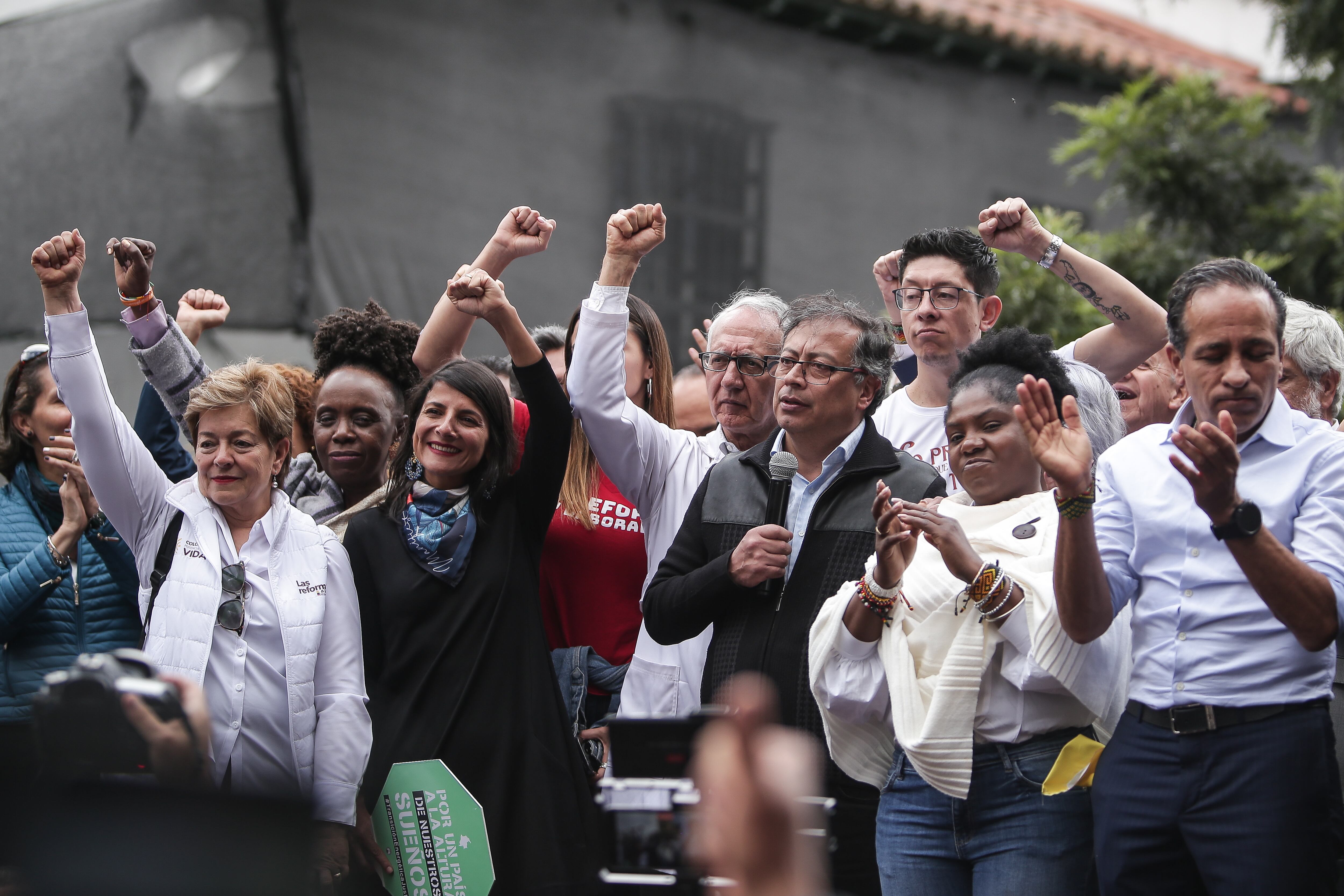 Presidente Gustavo Petro en marcha de apoyo a sus reformas