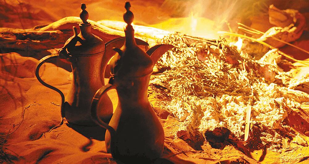 El dallah es la jarra tradicional en la que los beduinos preparan el café