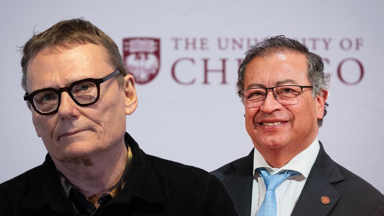 James Robinson, Nobel de economía y Gustavo Petro, presidente de la República de Colombia.