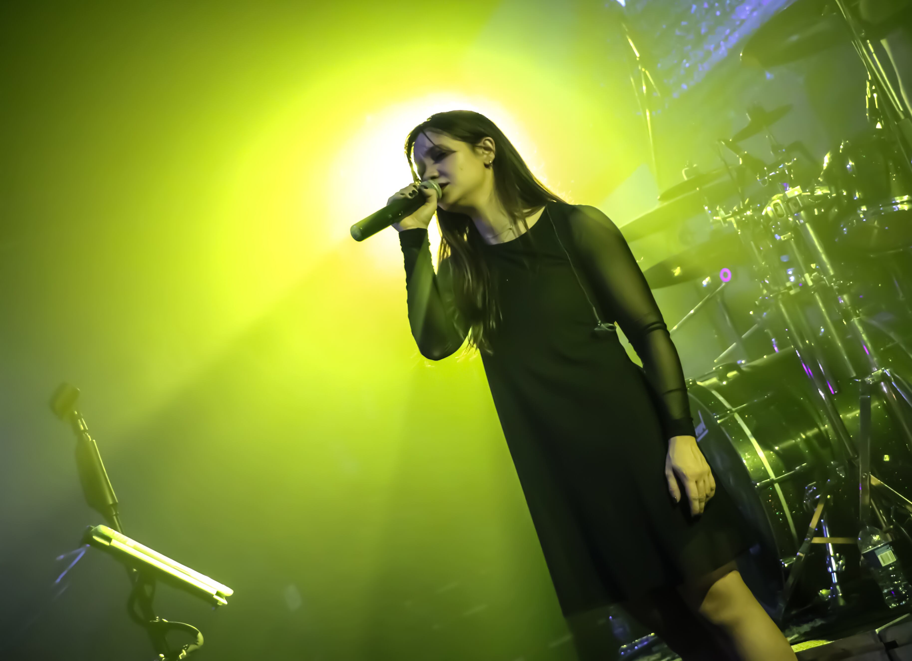 Soraia Silva fue aclamada en el concierto de Weather Systems en Bogotá. "Es el corazón de la banda", expresó su líder Danny Cavanagh. Foto: Diego Molina / Colonia Records