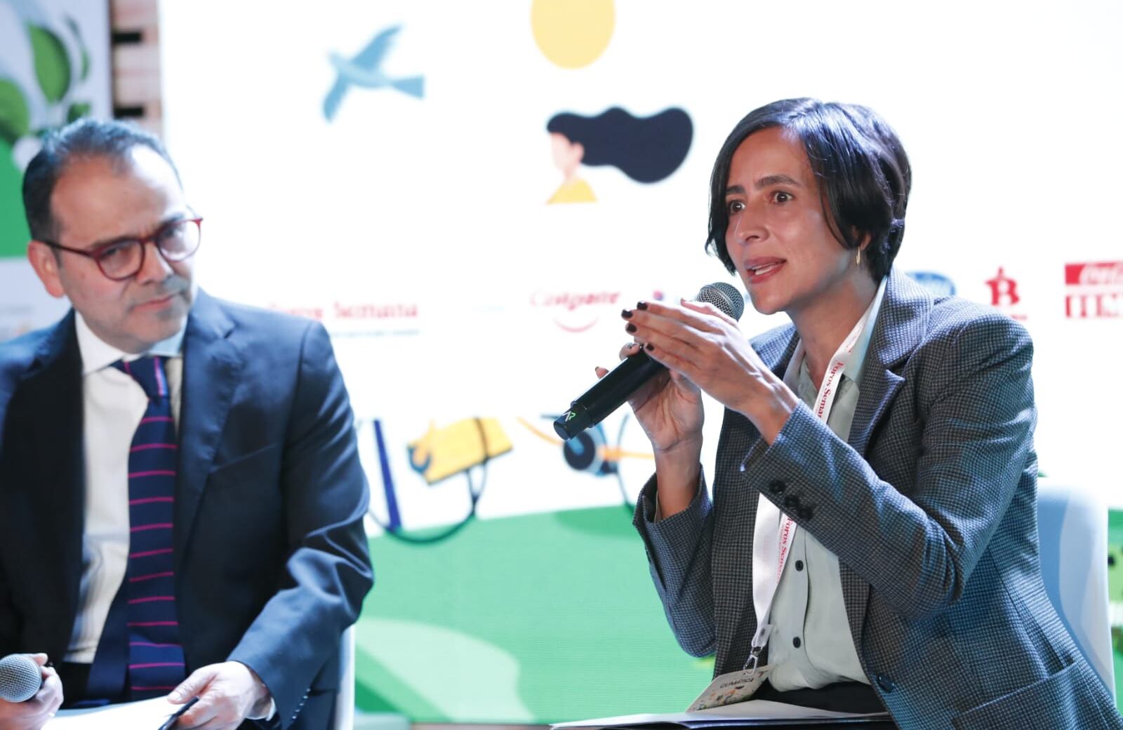 La ministra de Ambiente, Susana Muhamad, durante el foro ‘Acción climática, un compromiso impostergable de Colombia’.