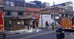 Fuerte explosión en un depósito de gas en Engativá.