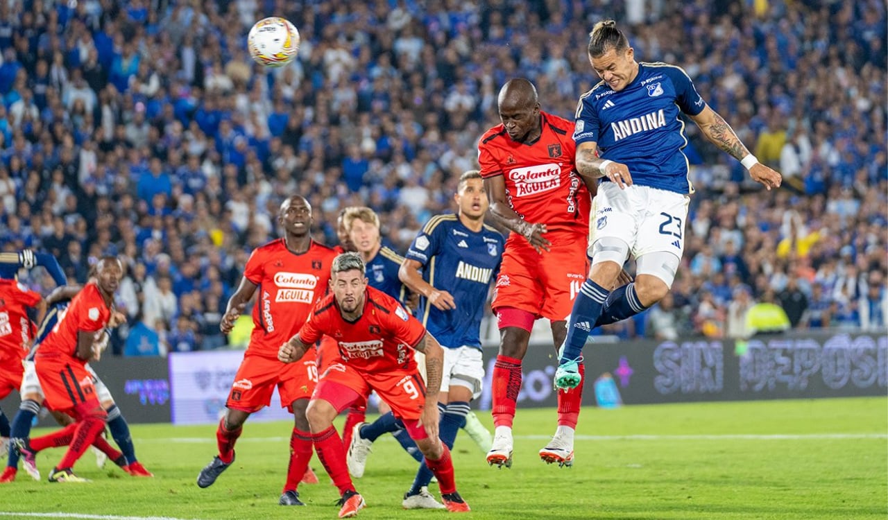 Leonardo Castro dio el gol del triunfo a Millonarios ante América