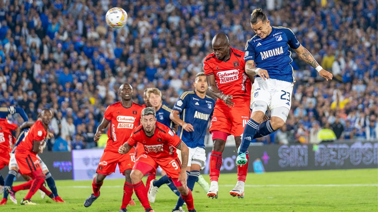 Leonardo Castro dio el gol del triunfo a Millonarios ante América