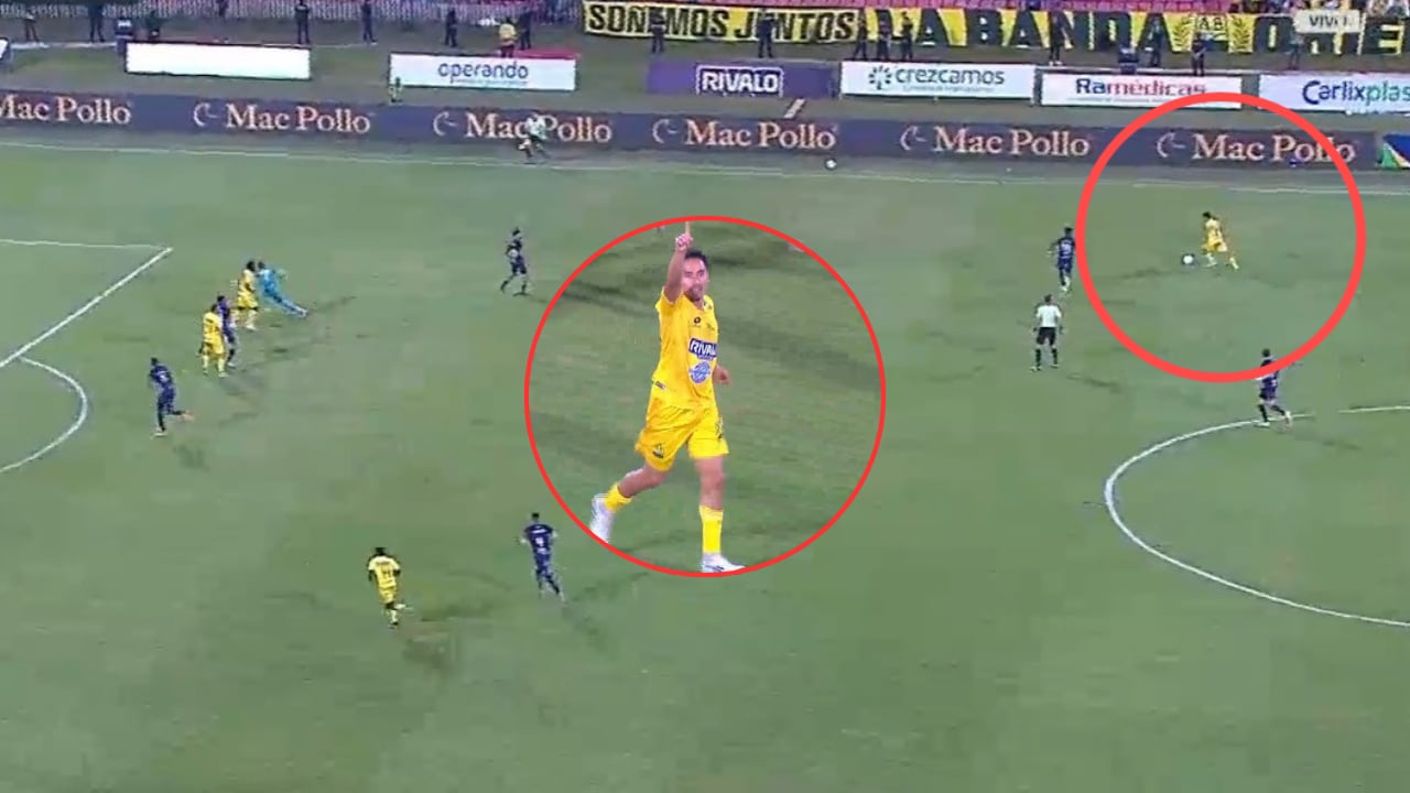 Golazo de Fabián Sambueza en el Bucaramanga vs. Fortaleza en cuadrangulares.