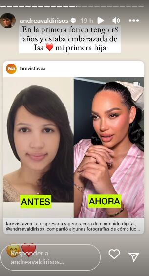 Andrea Valdiri mostró fotos de su pasado