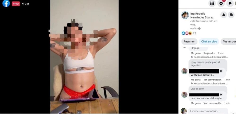 Así documentaron los usuarios de Facebook el hecho.