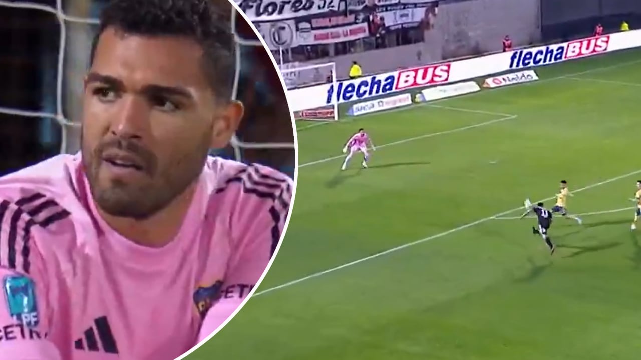 Álvaro Montero tuvo una floja respuesta en el tercer gol de Riestra contra Boca Juniors.