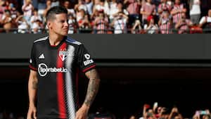 James Rodríguez el día de su presentación con Sao Pablo