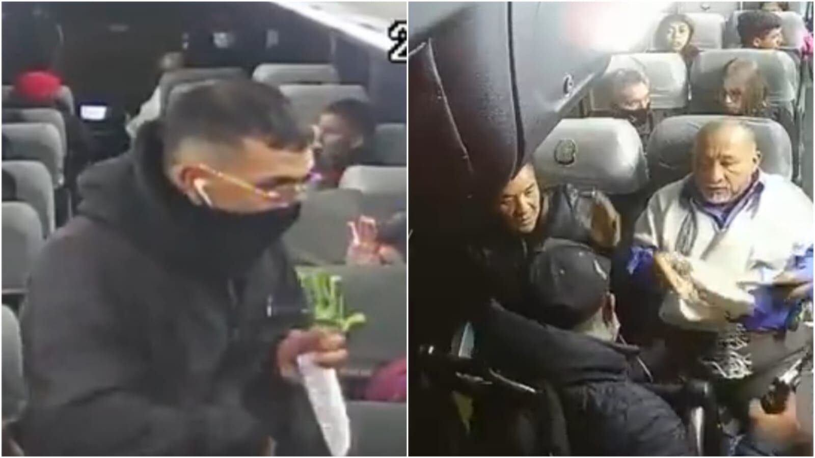 Robo a mano armada en bus intermunicipal.