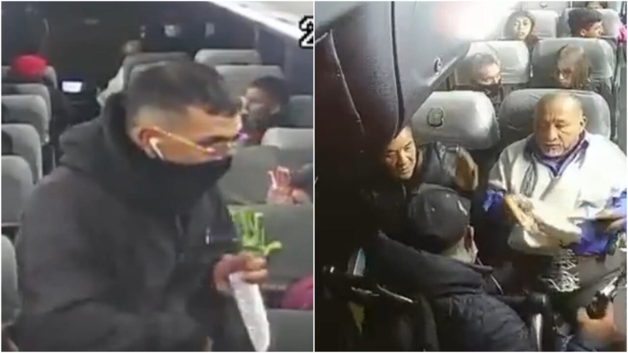 Robo a mano armada en bus intermunicipal.