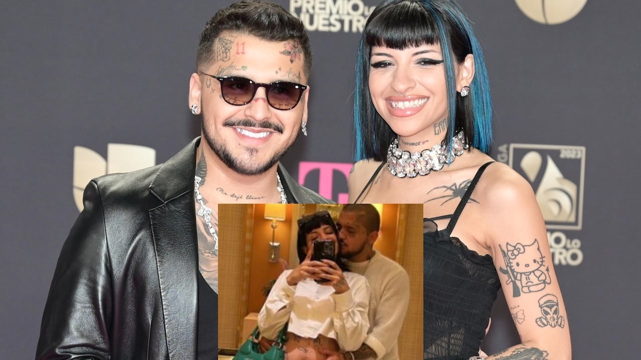 Cazzu presume su barriga en redes con tierna foto junto a Nodal.