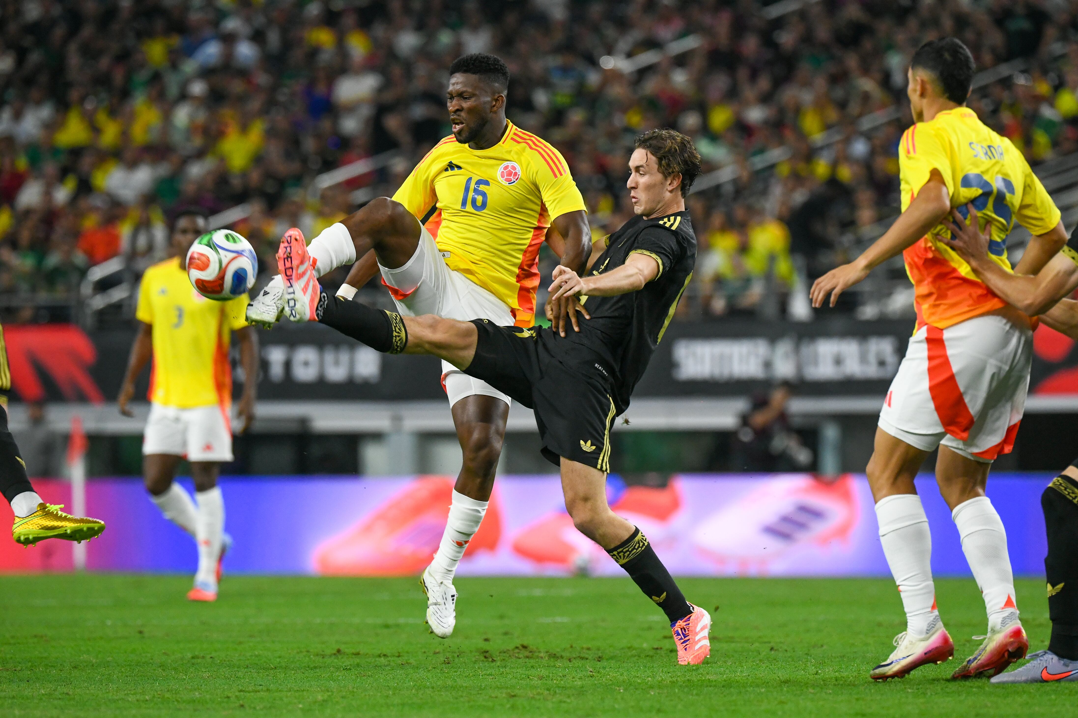 Imagen del partido amistoso entre Colombia y México, en los Estados Unidos.