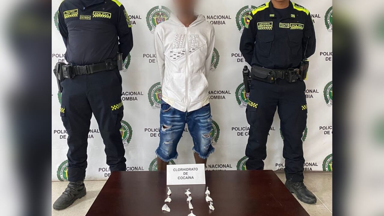 El sujeto estaba en posesión de 10 gramos de cocaína destinadas para la venta.