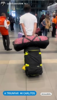 El famoso presentador se despidió de su hijo e inmortalizó el momento en sus redes sociales.