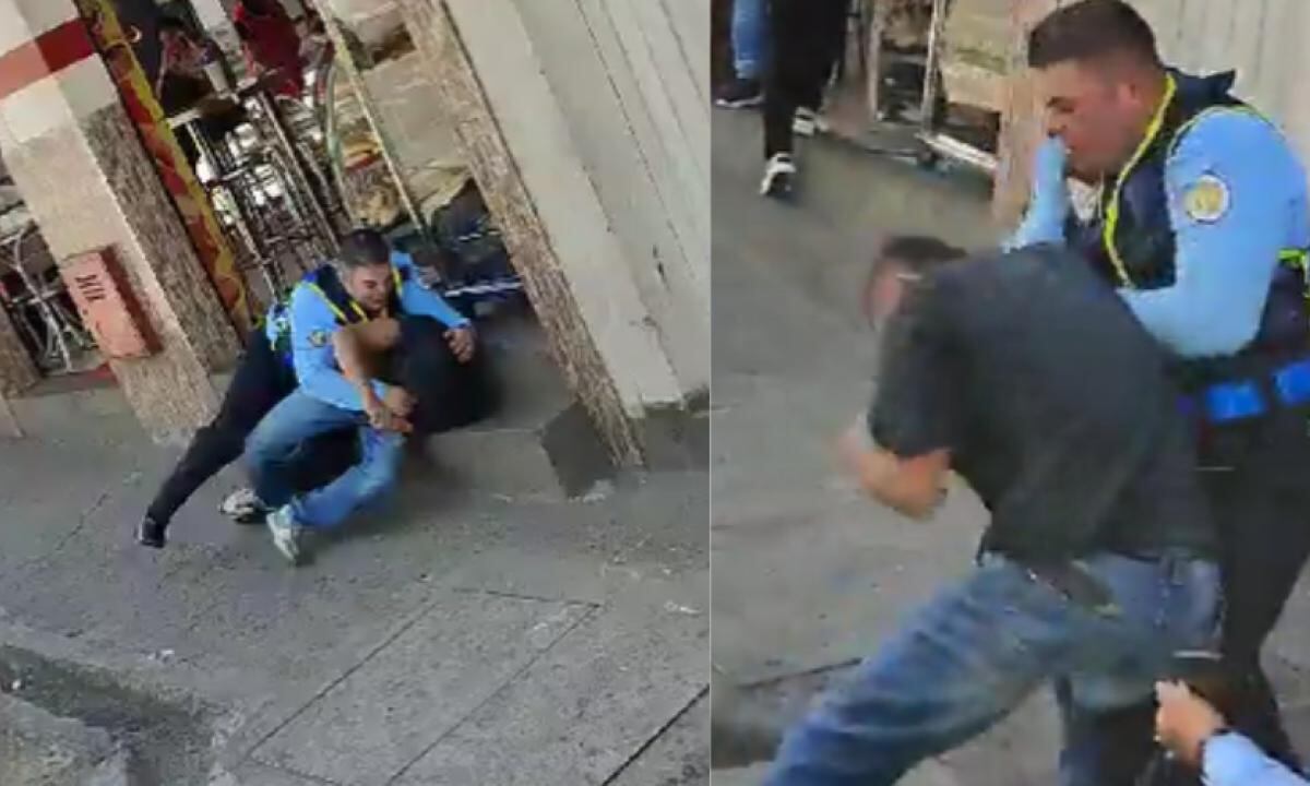 Los dos involucrados se enfrentaron a golpes en plena vía pública.