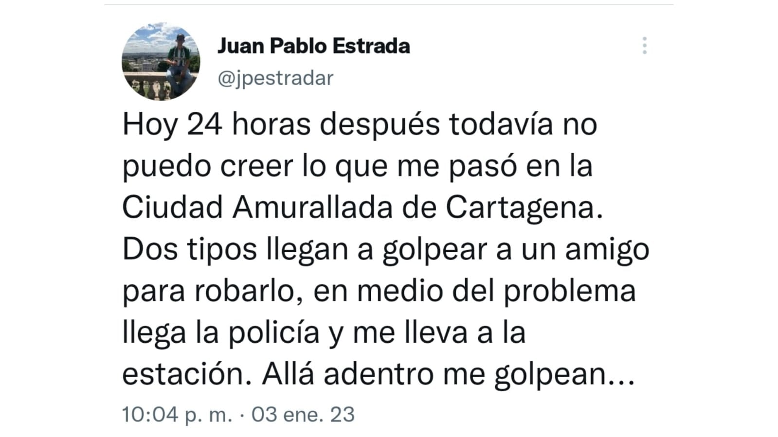 Captura Twitter @jpestradar