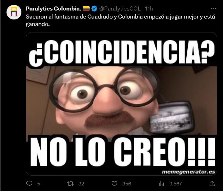 Meme sobre la salida de Cuadrado.