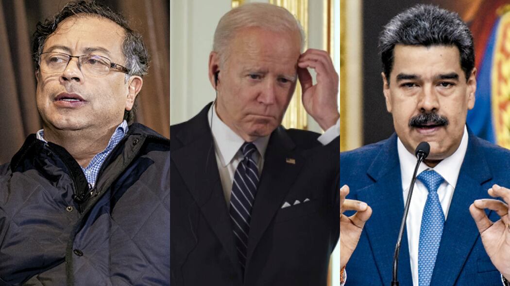 Gustavo Petro, Joe Biden y Nicolás Maduro.