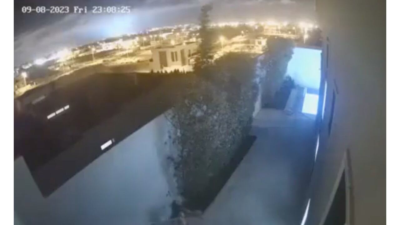 Así se vieron las luces antes del terremoto de Marruecos
