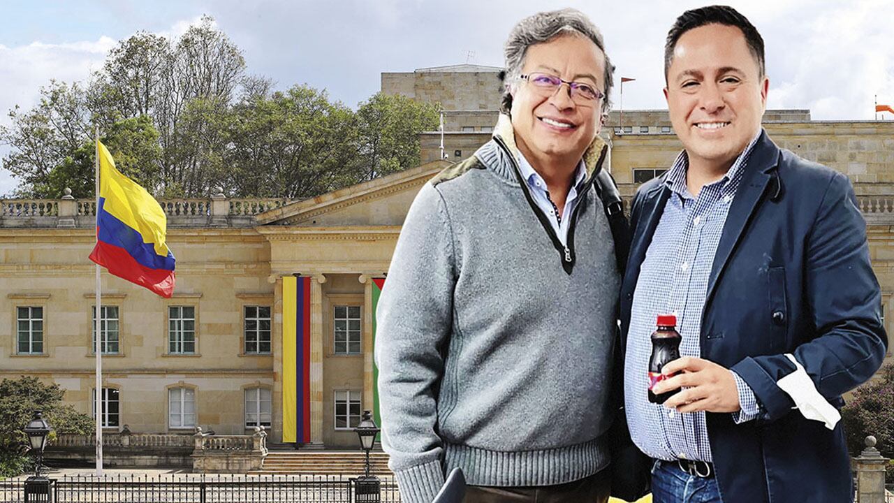El presidente Gustavo Petro y Germán Trejo. 