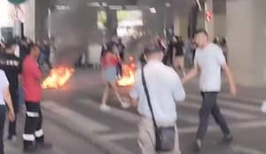Desmanes en estación de San Antonio.