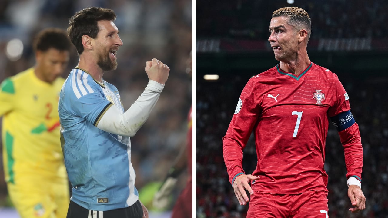 Cristiano Ronaldo (der.) le dejó un mensaje a Lionel Messi (izq.) tras su retiro de la selección de Argentina.