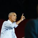 El expresidente Barack Obama habla en un evento de campaña para los demócratas de Georgia el 28 de octubre de 2022 en College Park, Georgia. Obama está en Georgia en apoyo de los candidatos demócratas, alentando a los votantes a asistir. Elijah Nouvelage/Getty Images/AFP (Foto de Elijah Nouvelage/GETTY IMAGES NORTH AMERICA/Getty Images vía AFP)