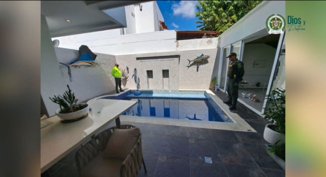 Uno de los lujosos predios decomisados por las autoridades a las cuatro novias de tres extraditables.