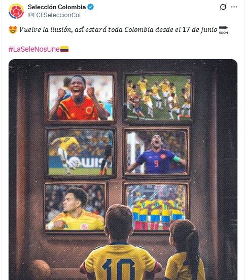 Pantallazo X: @FCFSeleccionCol