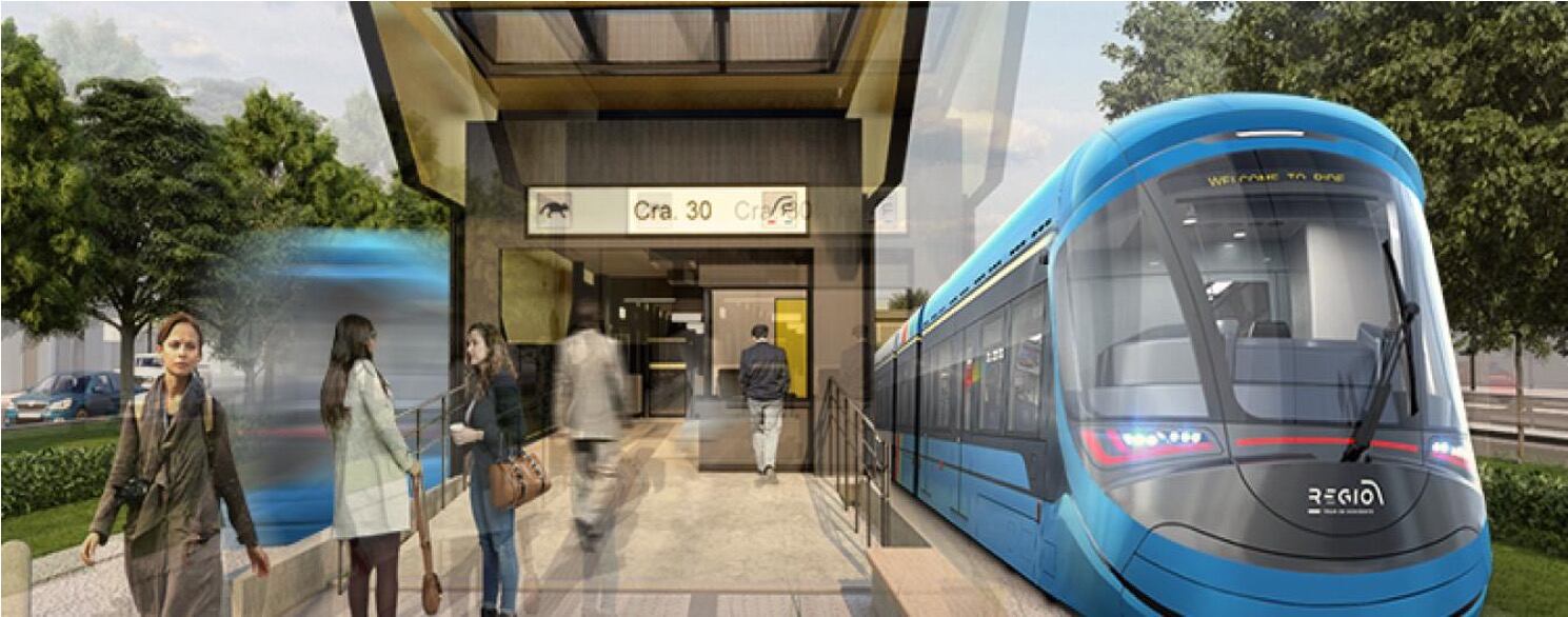 El render del Regiotram del Norte.