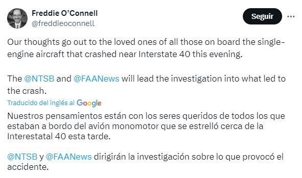 El alcalde de la ciudad se pronunció al respecto