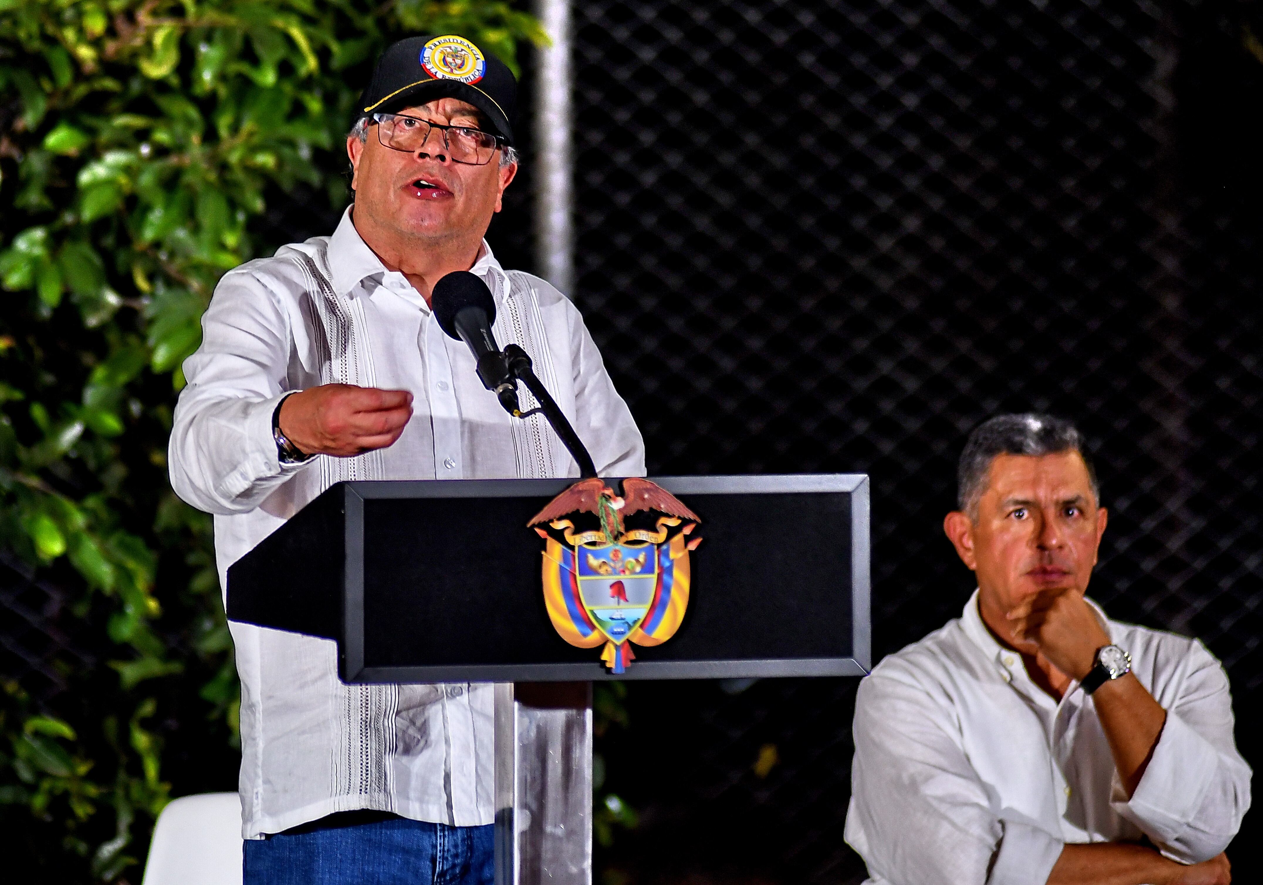 El presidemte de Colombia Gustavo Petro, visito a Cali a la inauguración del Bulevar del Oriente en el distrito de Aguabanca.