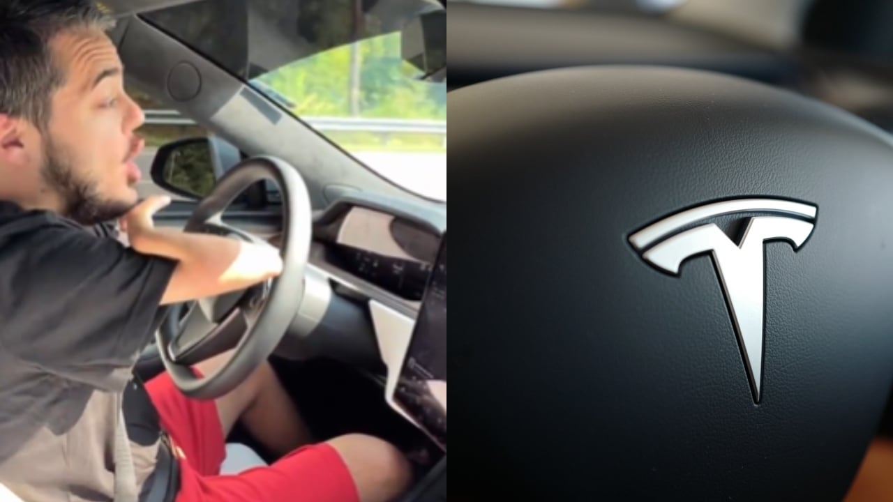 Martin, el influencer que celebra el sistema de asistencia de Tesla.