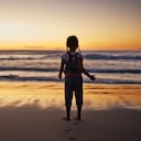 Niña en la playa