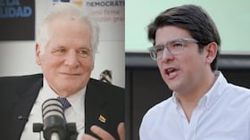 Miguel Uribe Londoño y Miguel Uribe Turbay.