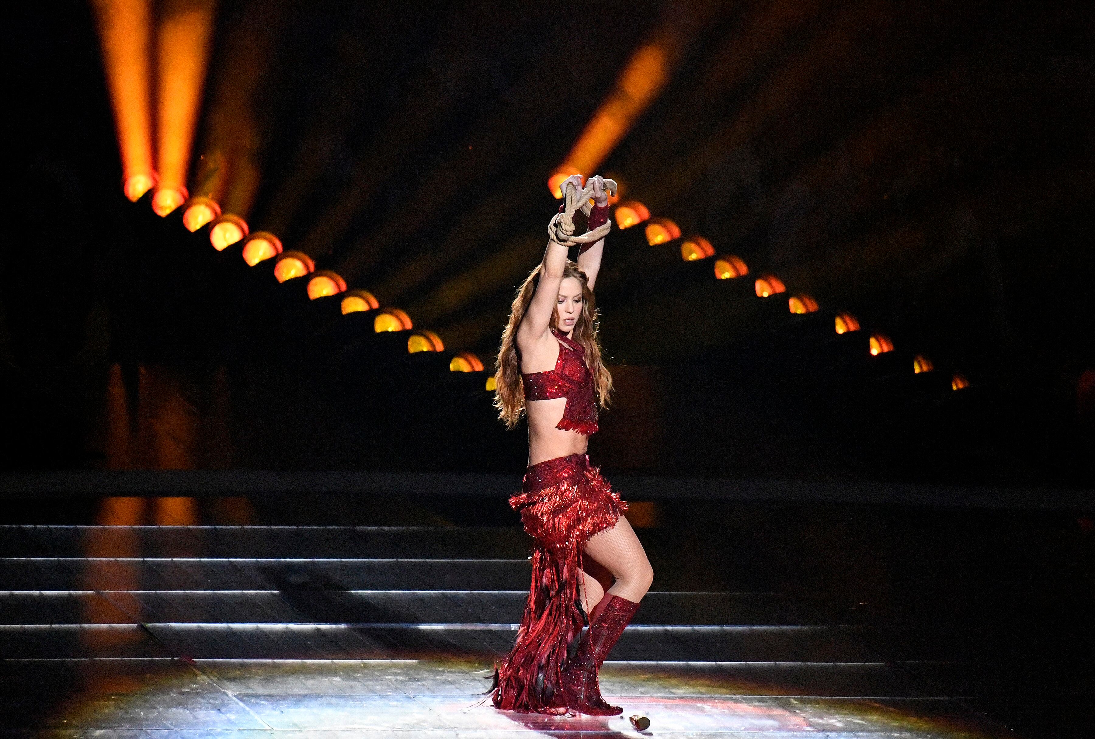 Shakira. (Photo by Focus on Sport/Getty Images)