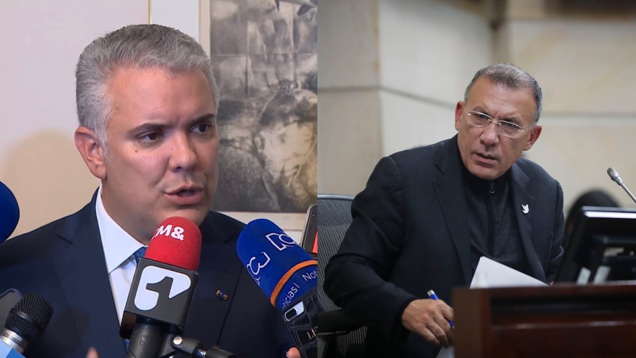 Expresidente Iván Duque y Roy Barreras
