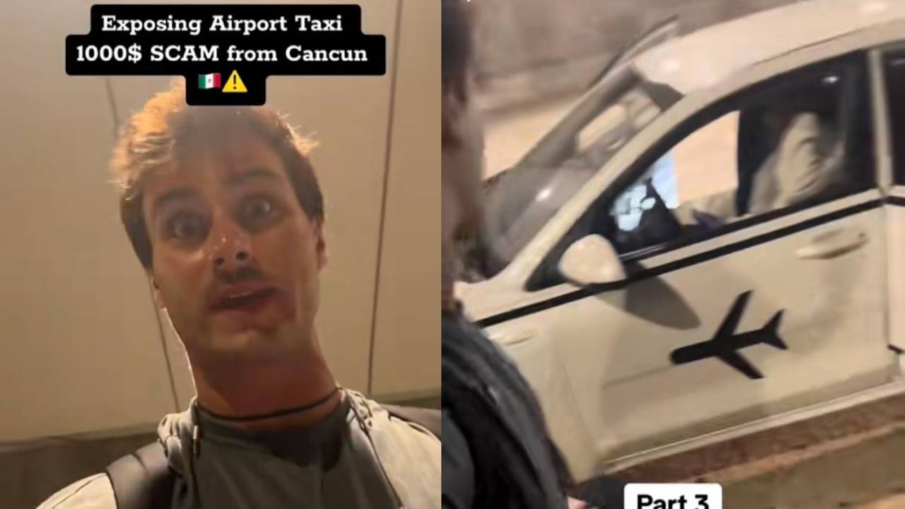 El hombre grabó la escena con su teléfono celular