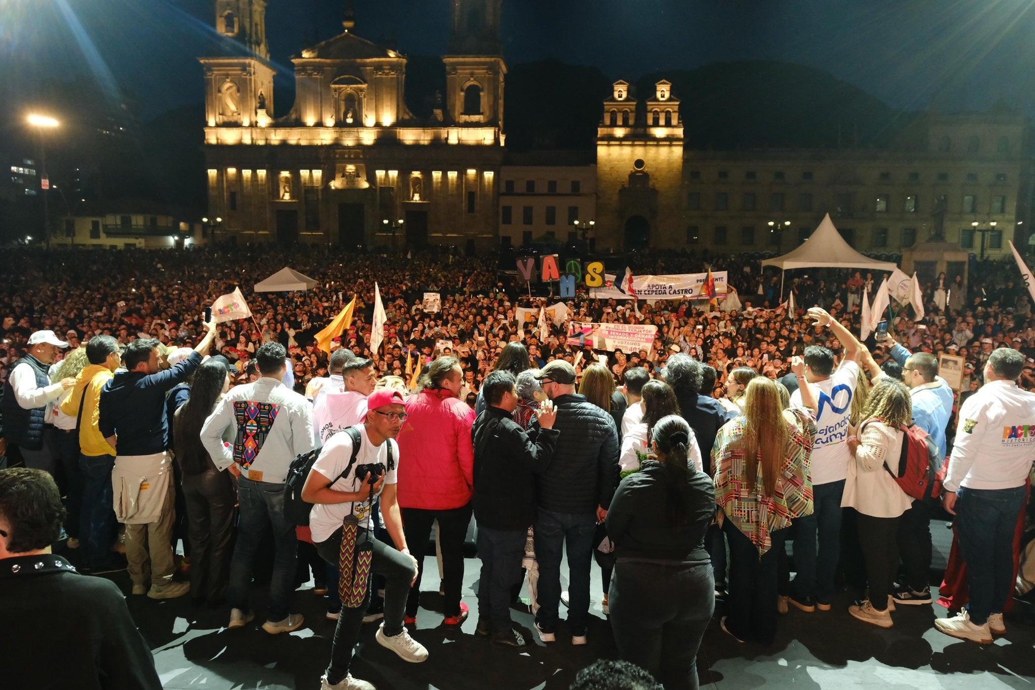 Evento del Pacto Histórico en Bogotá el 27 de febrero.