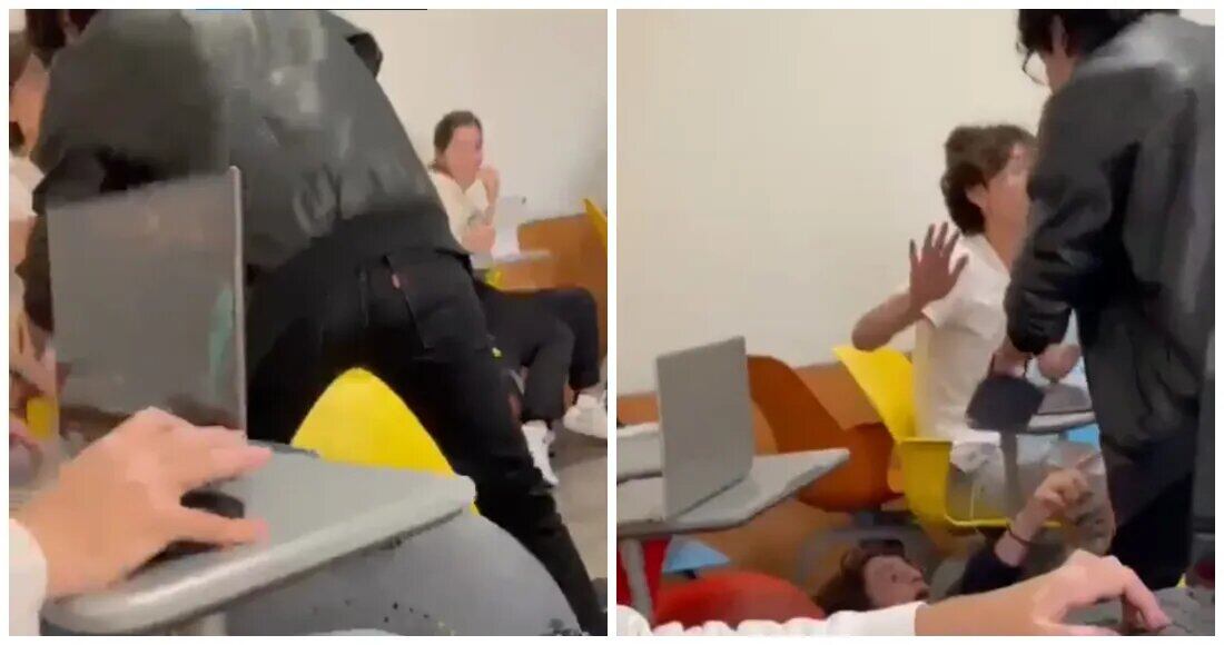 En video quedó registrado el momento en el que un estudiante se defendió de un compañero que le hacía bullyng, pero lo hizo sacando un arma blanca, lo que generó diversas reacciones de rechazo.