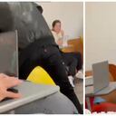 En video quedó registrado el momento en el que un estudiante se defendió de un compañero que le hacía bullyng, pero lo hizo sacando un arma blanca, lo que generó diversas reacciones de rechazo.