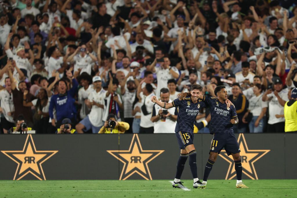 Federico Valverde doblete frente al Milán.