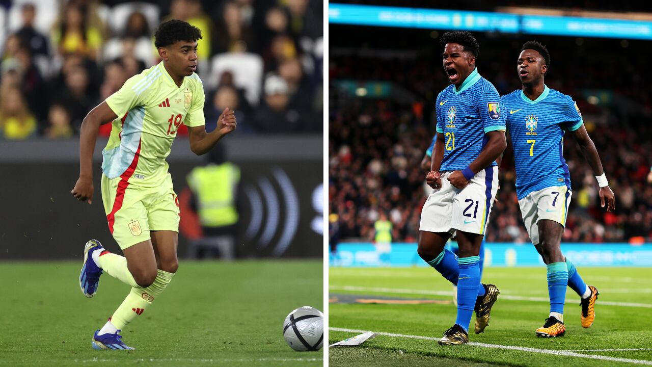 España vs. Brasil. Amistoso internacional.