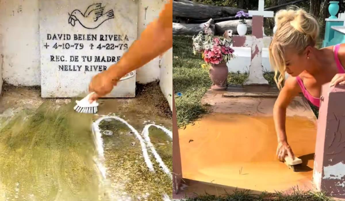 La mujer sube los videos de sus limpiezas a las redes sociales