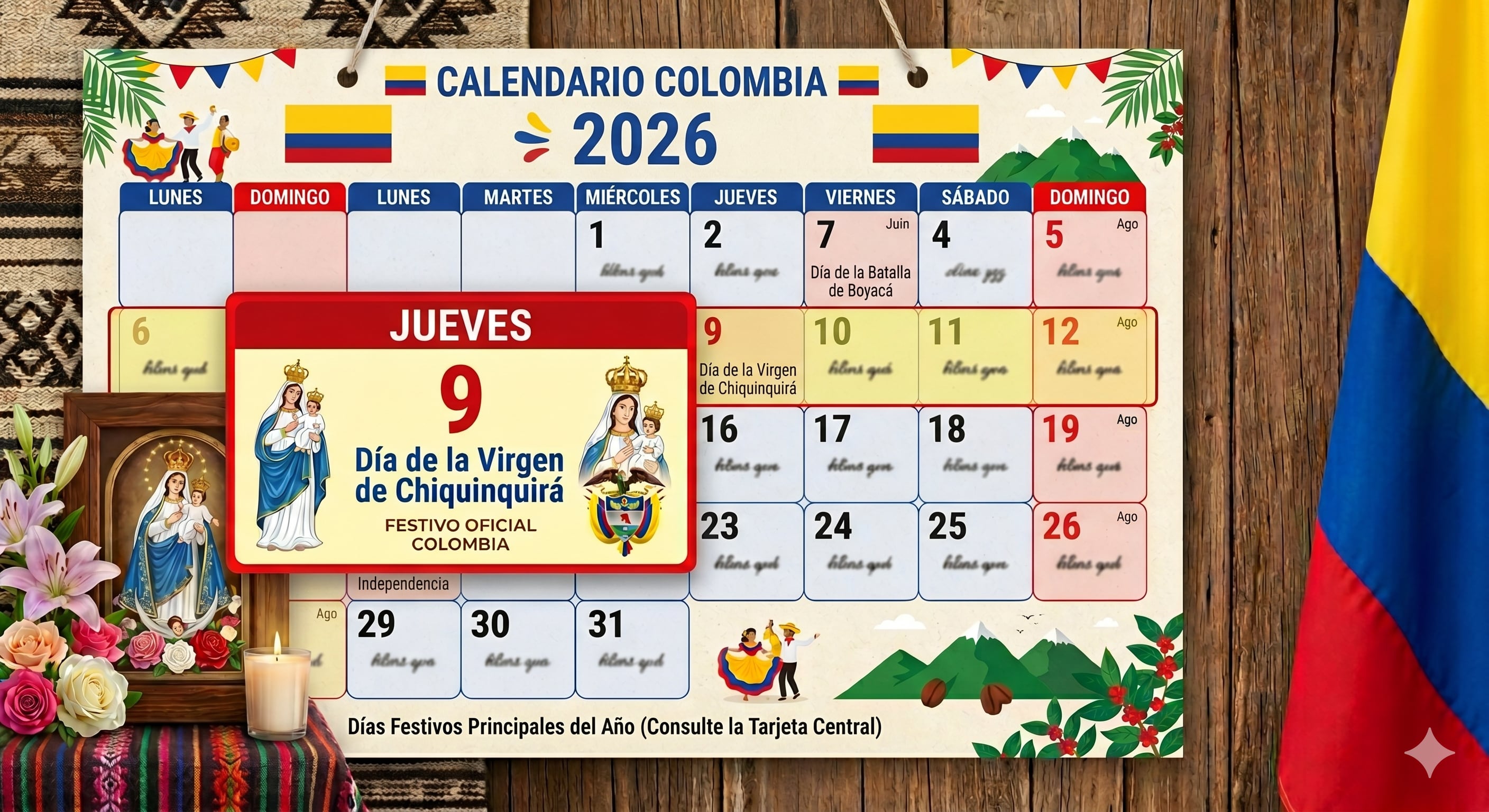 El nuevo festivo será el 9 de julio, pero si cae entre semana, se trasladará al siguiente lunes.