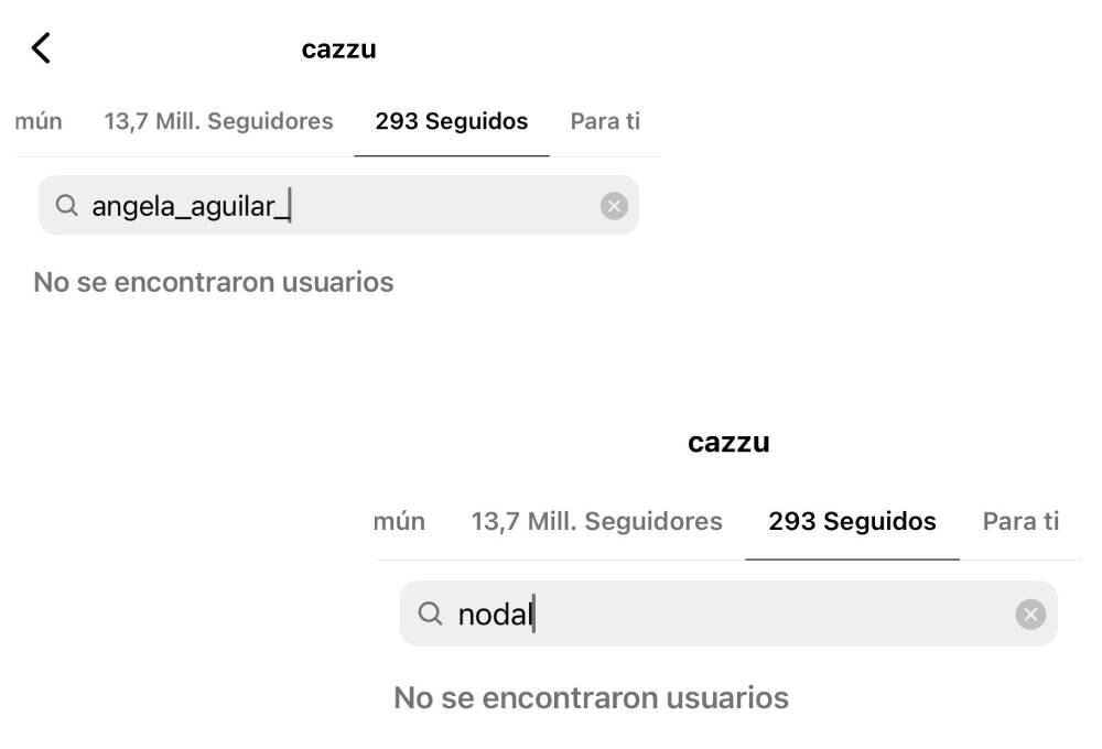 Cazzu habría dejado de seguir a Nodal y Ángela Aguilar
