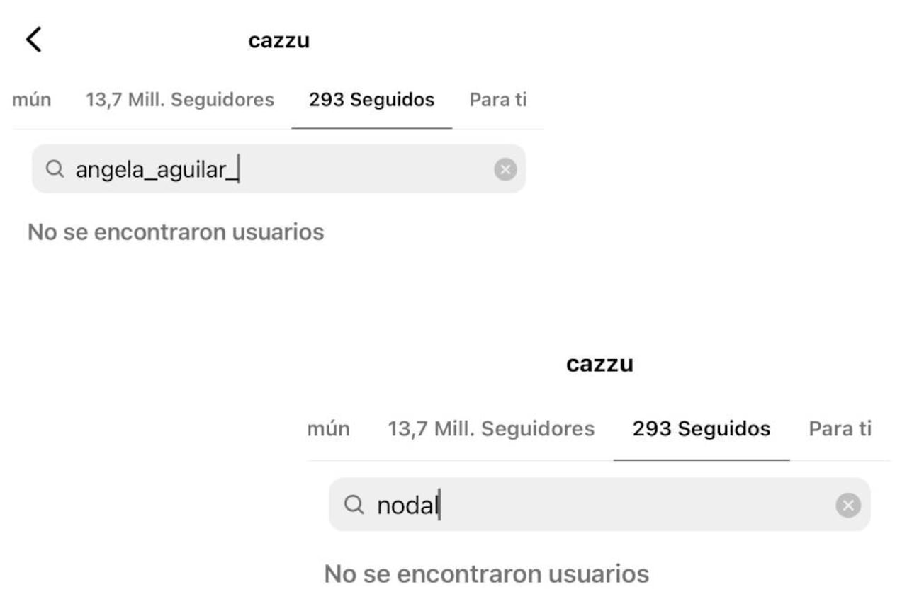 Cazzu habría dejado de seguir a Nodal y Ángela Aguilar