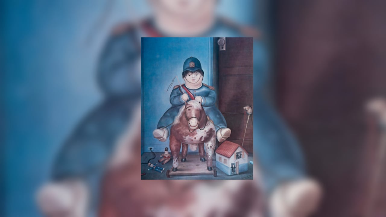 Una de las obras de Fernando Botero que irá a subasta, en Bogotá