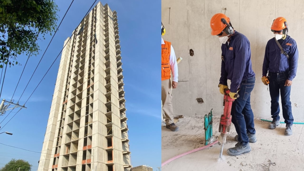 Inició la demolición del edificio Aquarela en Cartagena: los trabajos durarán seis meses